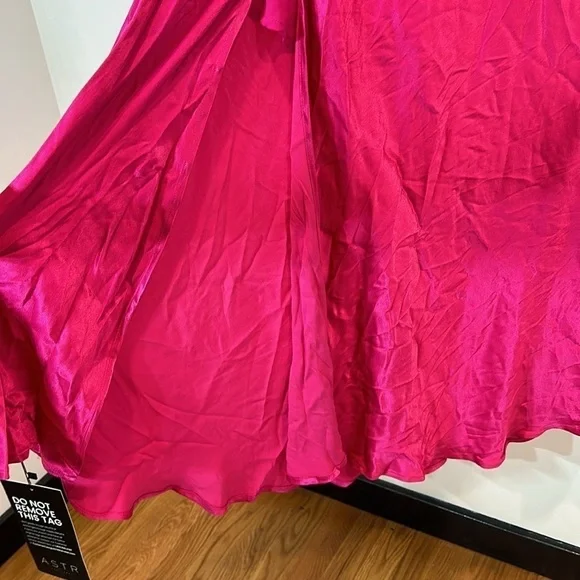 ASTR the label Women's Kazia Dress gold chain halter Size XL new with tag pink - Picture 7 of 12